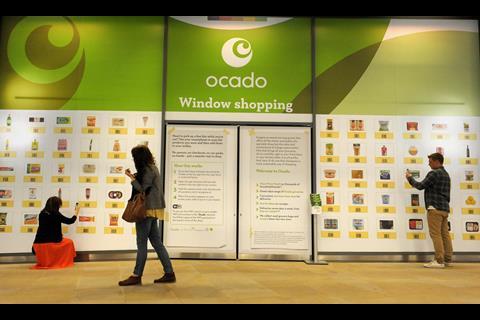 Ocado’s virtual shopping wall is open for business this morning.